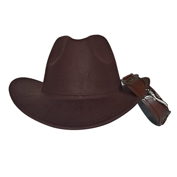 9792 Classic Western Cowboy Cap For Men Womens Wide Brim Fedora Cowgirl Hat main image 4